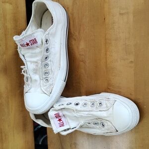 Converse Distressed Slip Ons Size 6.5